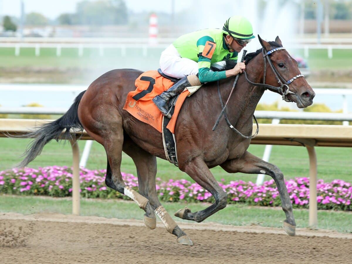 2yo filly Ice Cold breaks her maiden by 10 lengths in the 2023 Miss Indiana S. | Coady photo