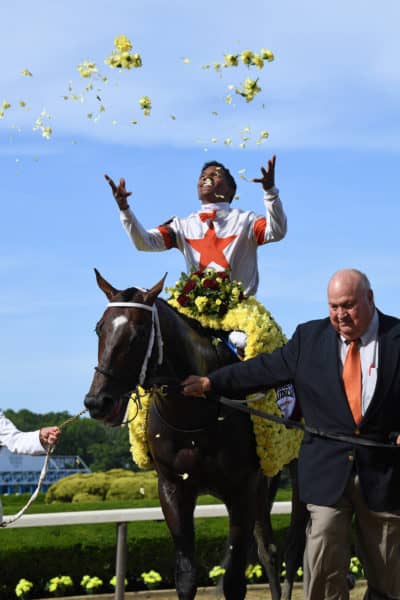 Bill Heiligbrodt on Mitole: "clearly our fastest horse ever" | NYRA photo