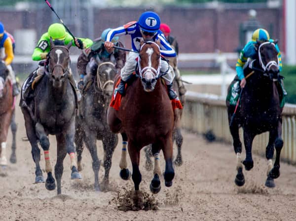 Mr. Money runs away with the Pat Day Mile-G3 on Kentucky Derby day | Eclipse Sportswire photo