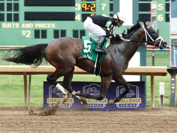 The Wine Steward rolls to victory in the 2023 Bashford Manor S. - Coady photography