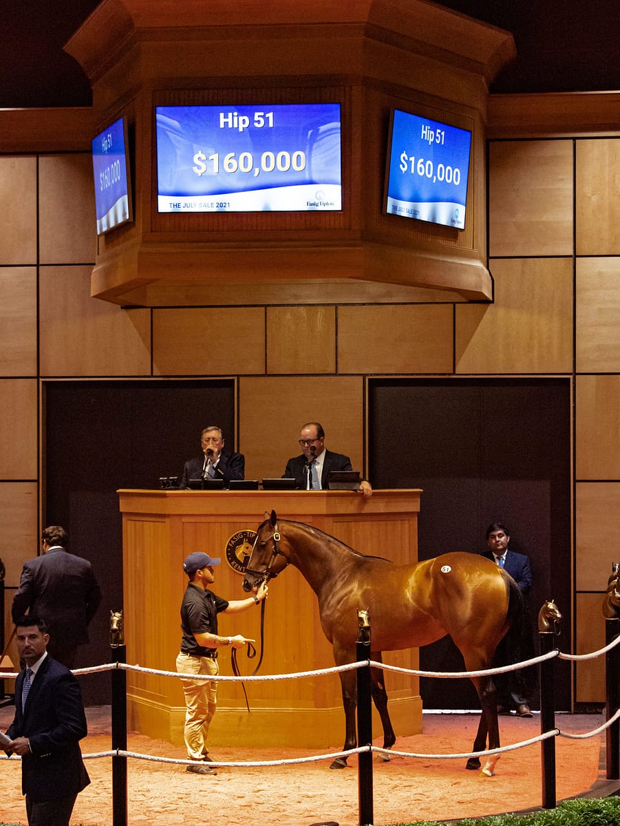 $160,000 colt | 2021 Fasig-Tipton July | Purchased by Kenny McPeak | Spendthrift Farm / Autry Graham Photo